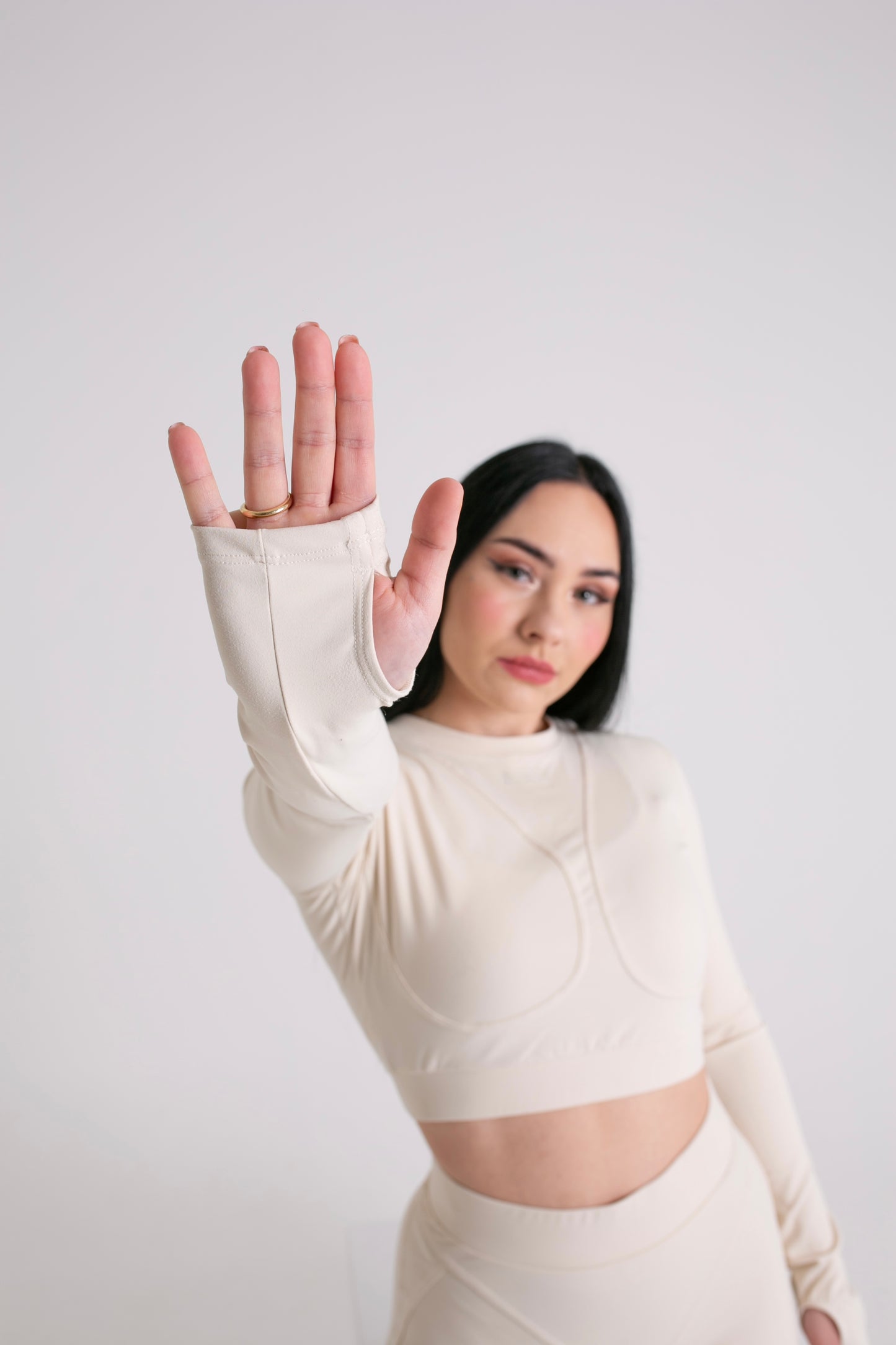 Contour CROP TOP - Béžová