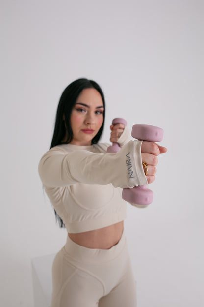 Contour CROP TOP - Béžová
